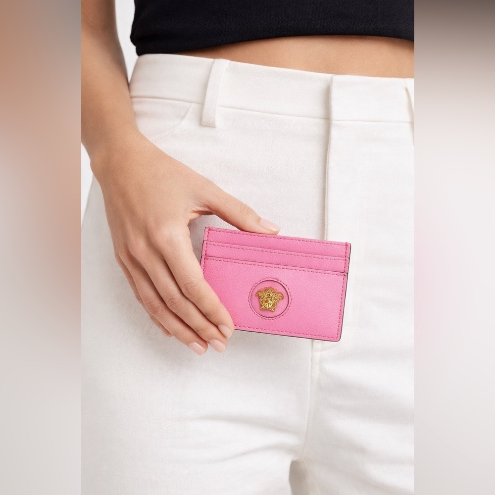 Versace Pink and Gold Card Holder